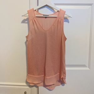 Pink Sleeveless Shirt with Subtle Shimmer, RW&Co, Size S